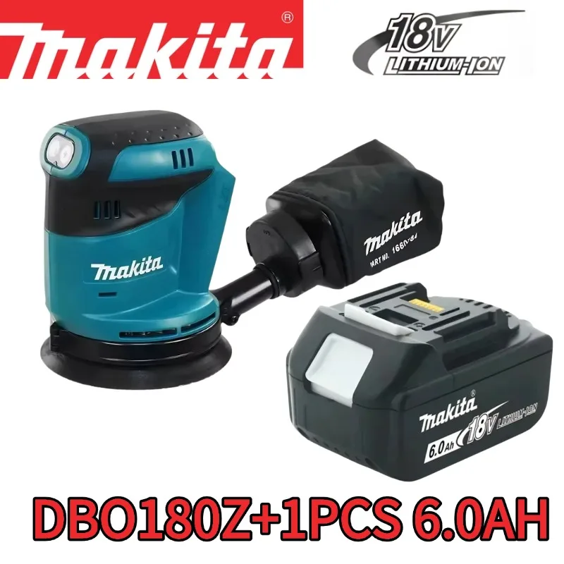 Makita DBO180Z 18V Borstelloze Draadloze Oplaadbare Schijf Excentrische Schuurmachine Houtbewerking Schuren Stopverf Polijsten Kale Tool
