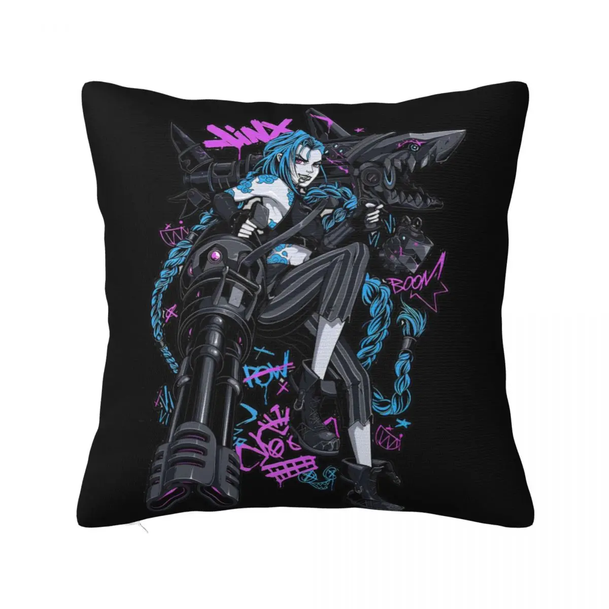 Home Decoration Arcane Jinx Game Pillowcases Accessories Pillow Cover Zippered Multi Size