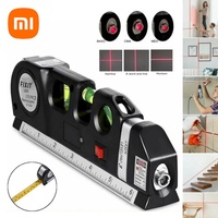 Xiaomi Tape Measure Metric Ruler With Laser Multipurpose Tool Laser Level Horizon Vertical Measure For Picture Hanging Tile Wall