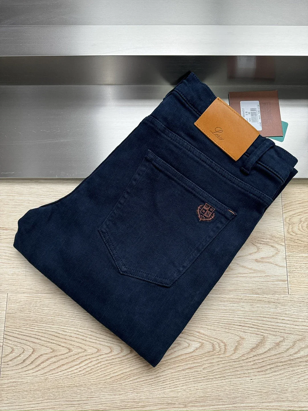 BLLIYOSS Light luxury Classic Casual Pants Jeans Men 2024 NEW  Fashion Straight Leg pants Old Money Embroidery Smooth Elastic