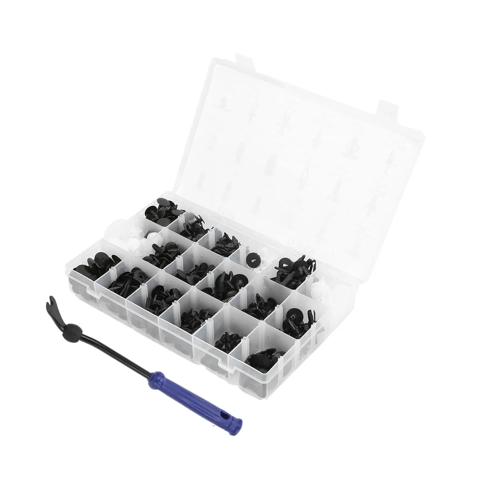 Automotive Door Trim Rivets Fastener Kit - 18 Sizes for Exact Replacement - Durable - Includes Screwdriver