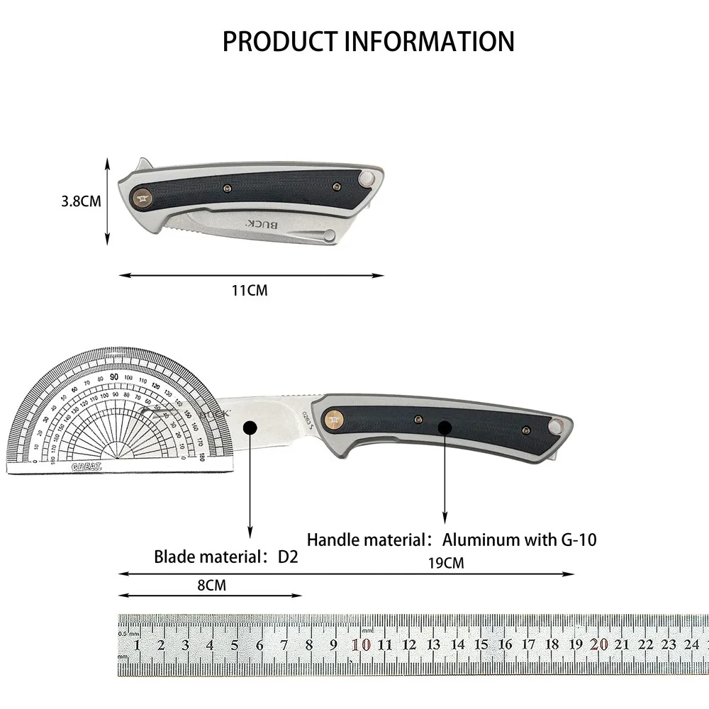 Nouveau BK 263 couteau de poche extérieur de haute qualité lame D2 survie Portable défense couteau pliant randonnée Jungle EDC outil d'urgence
