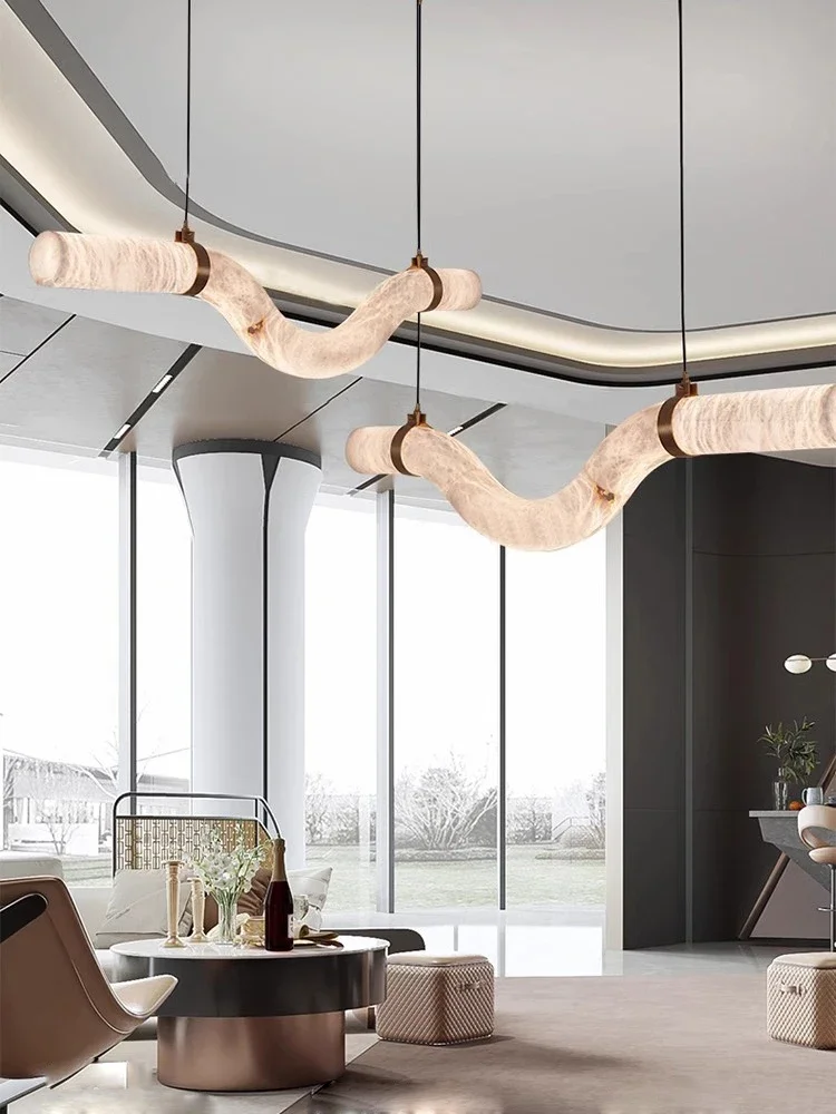 Dimmable LED 2025 Top Fashion Resin Material Design DIY Chandelier Restaurant Indoor Lighting