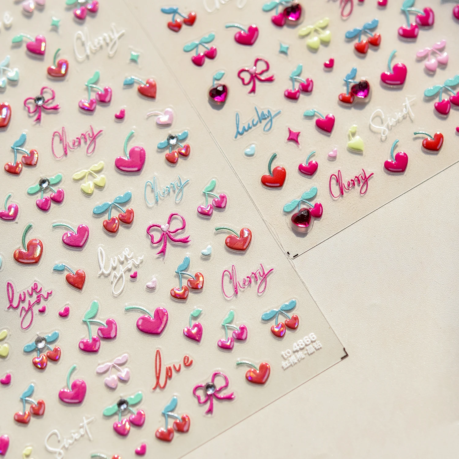 1PCS 5D Embossed Fruit Series Nail Stickers Pastel Fruits Summer Soda Nail Accessories Suitable for Daily Wear Apply on Nails