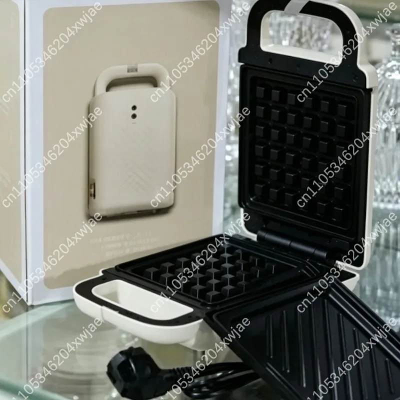 Mini Breakfast Sandwich Maker, Household Double Sided Heating Waffle Machine, EU Plug For Home Quick Breakfast Making
