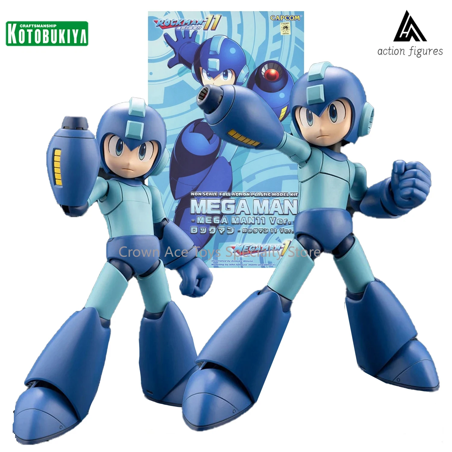 

Kotobukiya Assembled Model Mega Man Plastic Model Kit: Mega Man 11 Ver. Anime Action Manga Figures Trendy Toy Doll Holiday Gifts