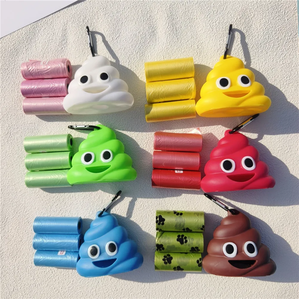 

Pet Dog Waste Bag Dispenser Poop Bag Cat Trash Carrier Pet Bag Loader Cleaning Tool Pet Products Fecal Shape Outdoor Portable