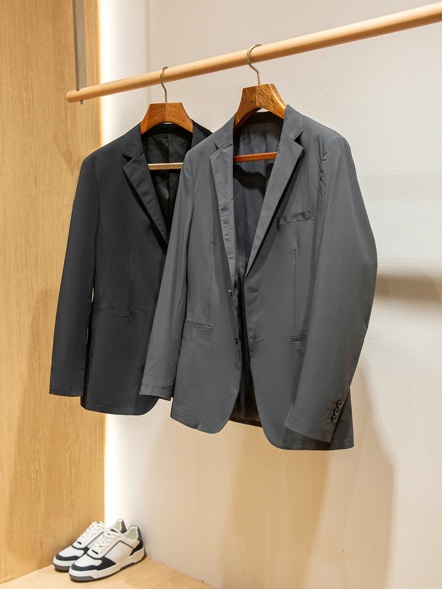 

High-end gentleman blend stretch fabric spring business men's thin casual suit