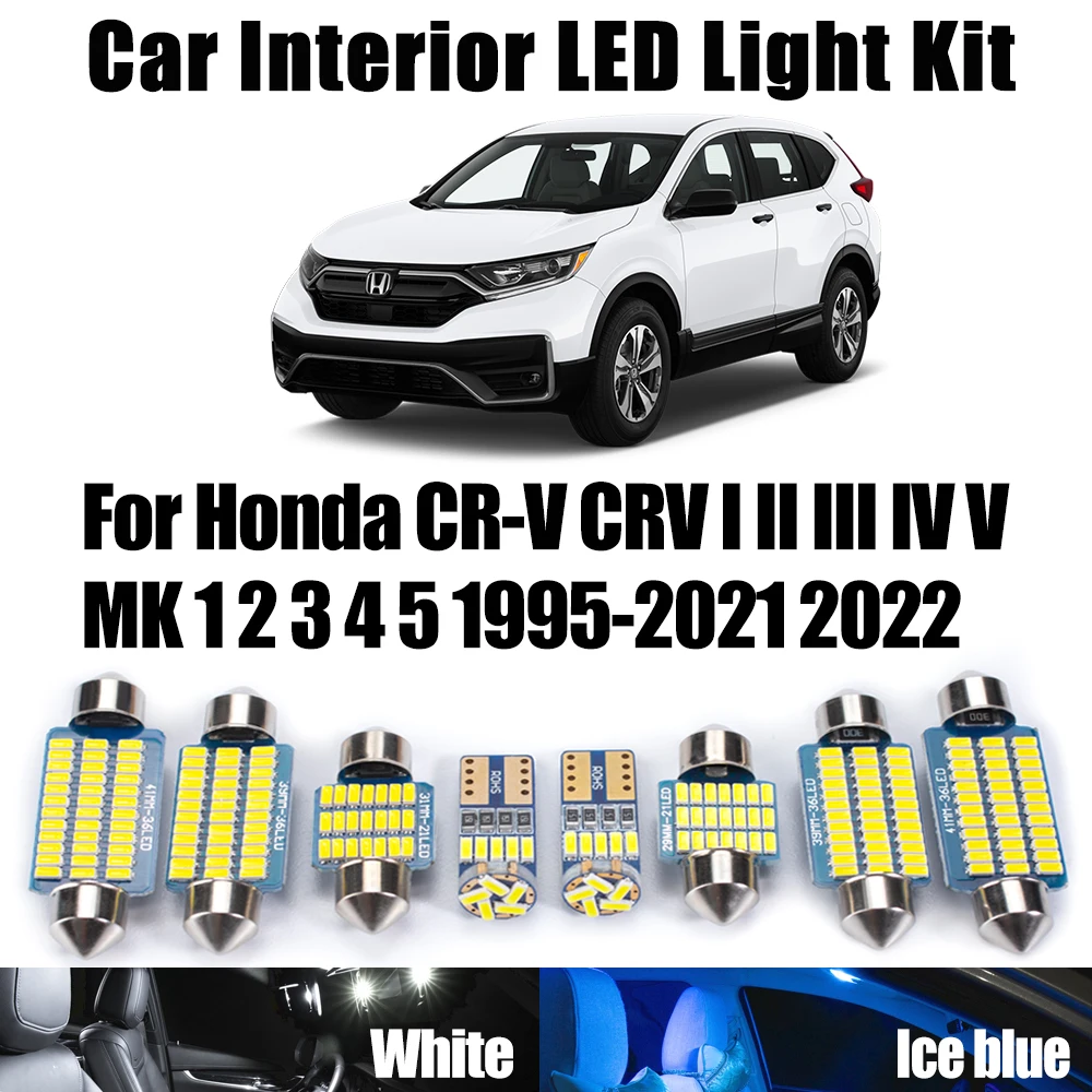 For Honda CR-V CRV I II III IV V MK 1 2 3 4 5 1995-2020 2021 2022 Car Accessories Canbus LED Interior Reading Map Dome Light Kit