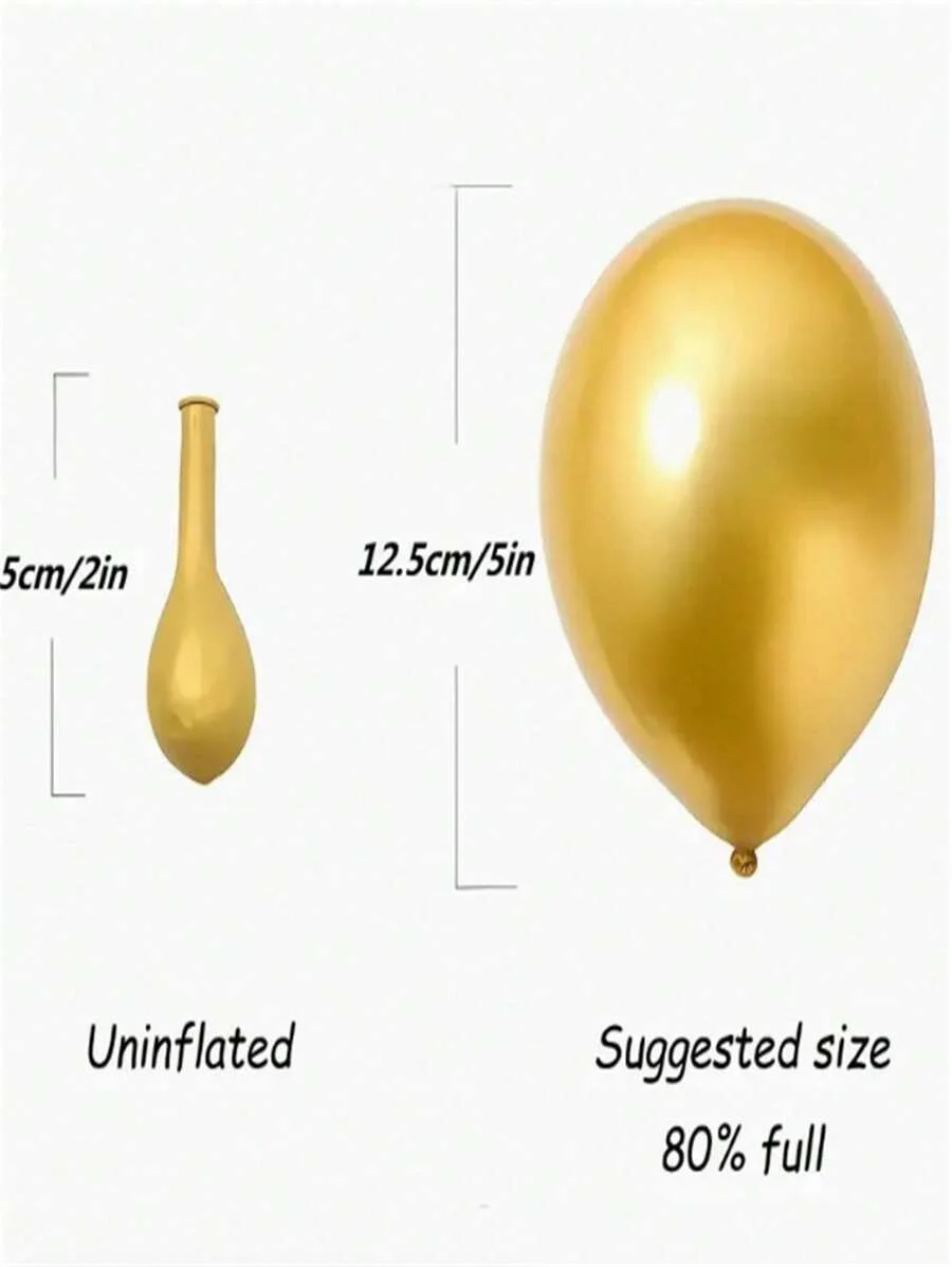 30/50/100 قطعة، 5 بوصة بالونات ذهبية معدنية، لبالون أو قوس، زينة عيد الميلاد، زينة الحفلات، بالون الزفاف