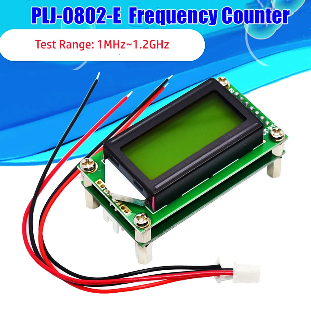 PLJ-0802-E 1MHz~1.2GHz Frequency Counter Tester 1~1200MHz Frequency Measurement Frequency Display For Ham Radio