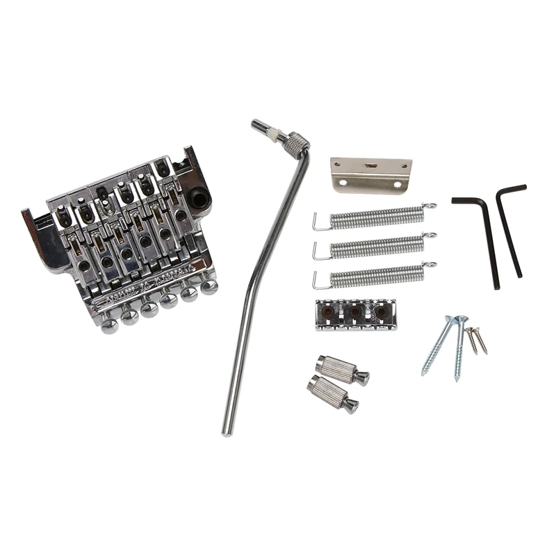 Electric Guitar Tremolo Bridge Assembly Double System Parts 2 Point St Strat Style Guitar Tremolo Bridge Locking System