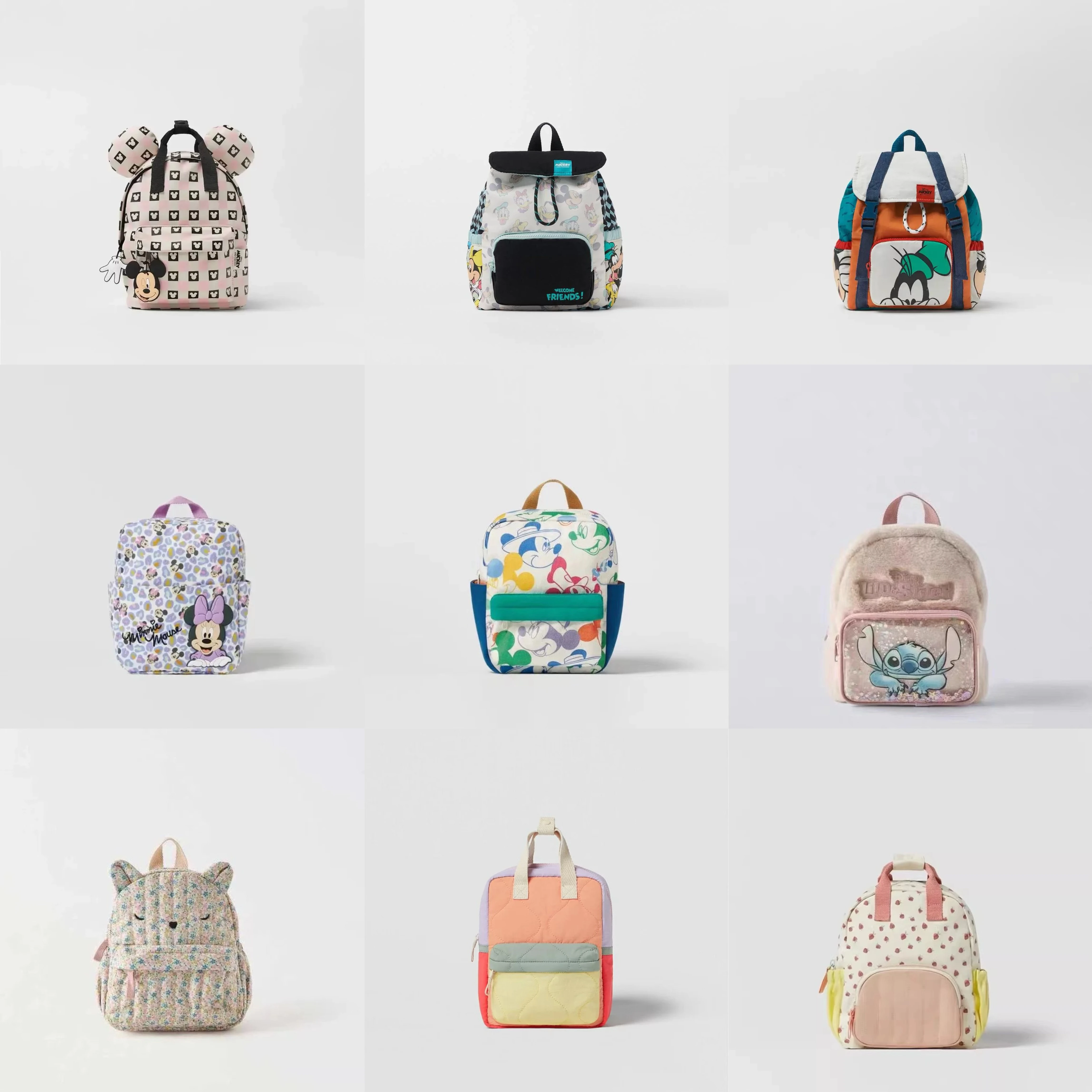 

Full Print Backpacks Baby Cute Fashion Casual Two-shoudler Bags Boys Child Mickey Mouse Schoolbags Toddler All-match Mini Bags