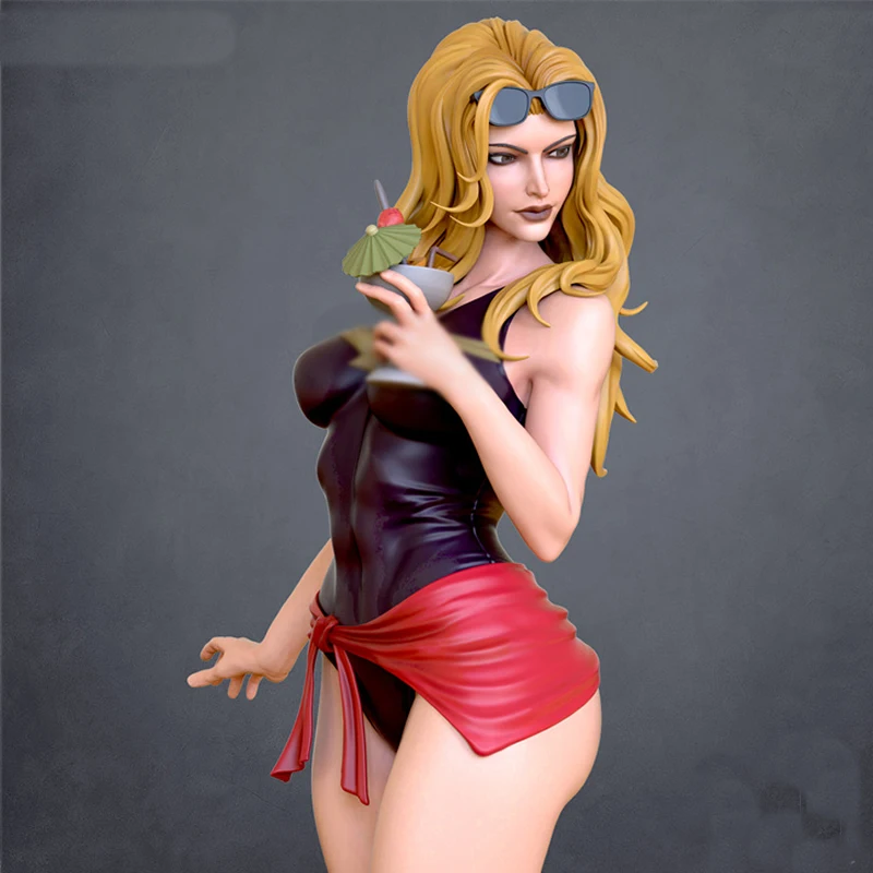 2 Styles Comic Character 6708 Beach Swimsuit  3D Print Model Unassembled Unpainted Custom Jigsaw Puzzle NSFW GK Figure Model Kit