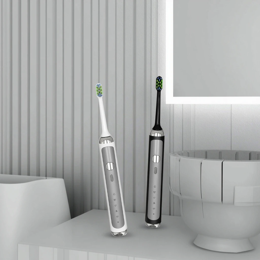 

Waterproof Wireless Five Hours Fast USB Recharge Ultra Long Standby Time Electric Toothbrush with Touch Control