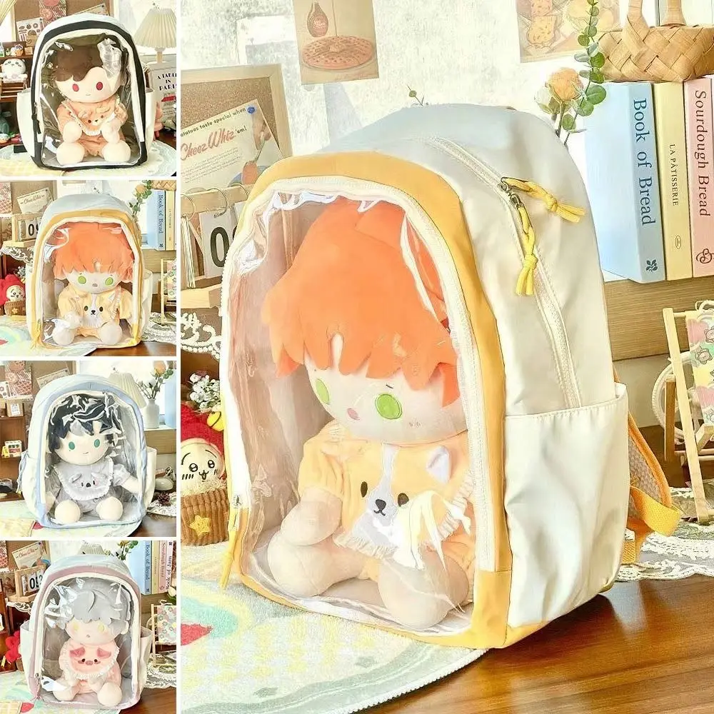 Портативный дисплей Куклы Ita Рюкзаки Прозрачный вместительный рюкзак JK на молнии Кукла Школьные сумки Студенты