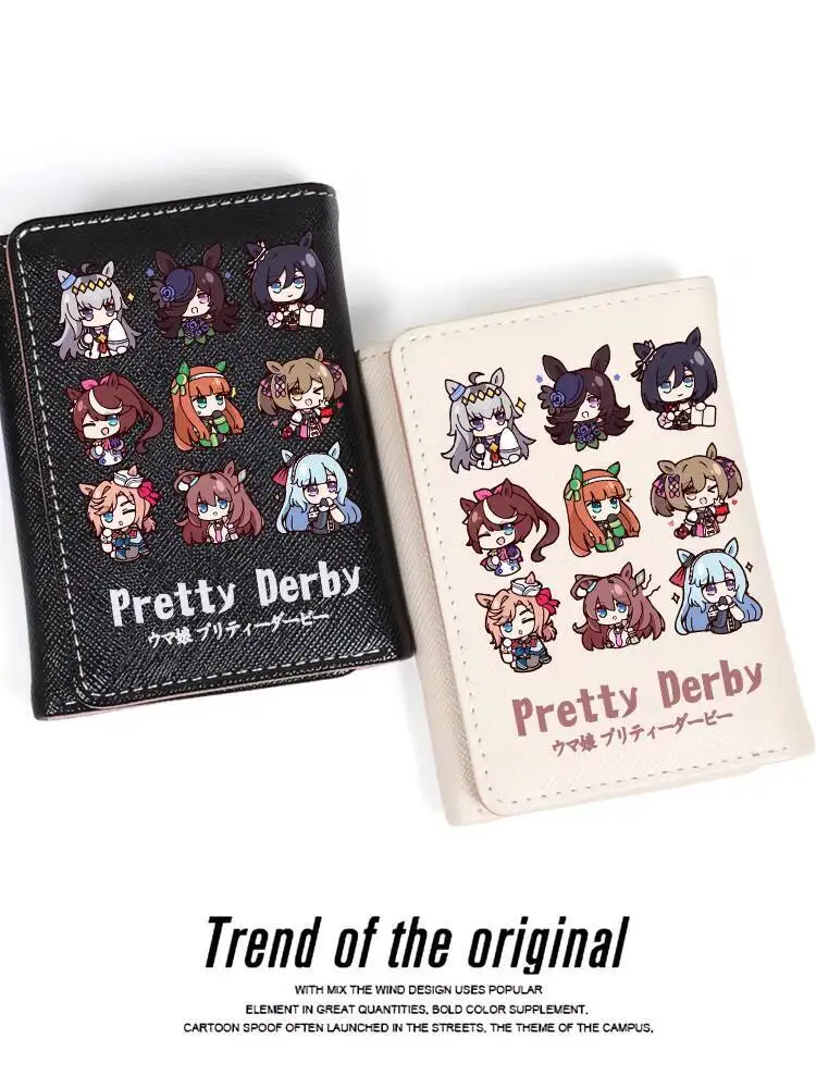 جوكي فتاة 3 لعبة أنيمي المحفظة الطرفية حامل بطاقة اثنين في واحد قصيرة لطيف الكرتون ليتل الكستناء قبعة دونغهاي الإمبراطور أني