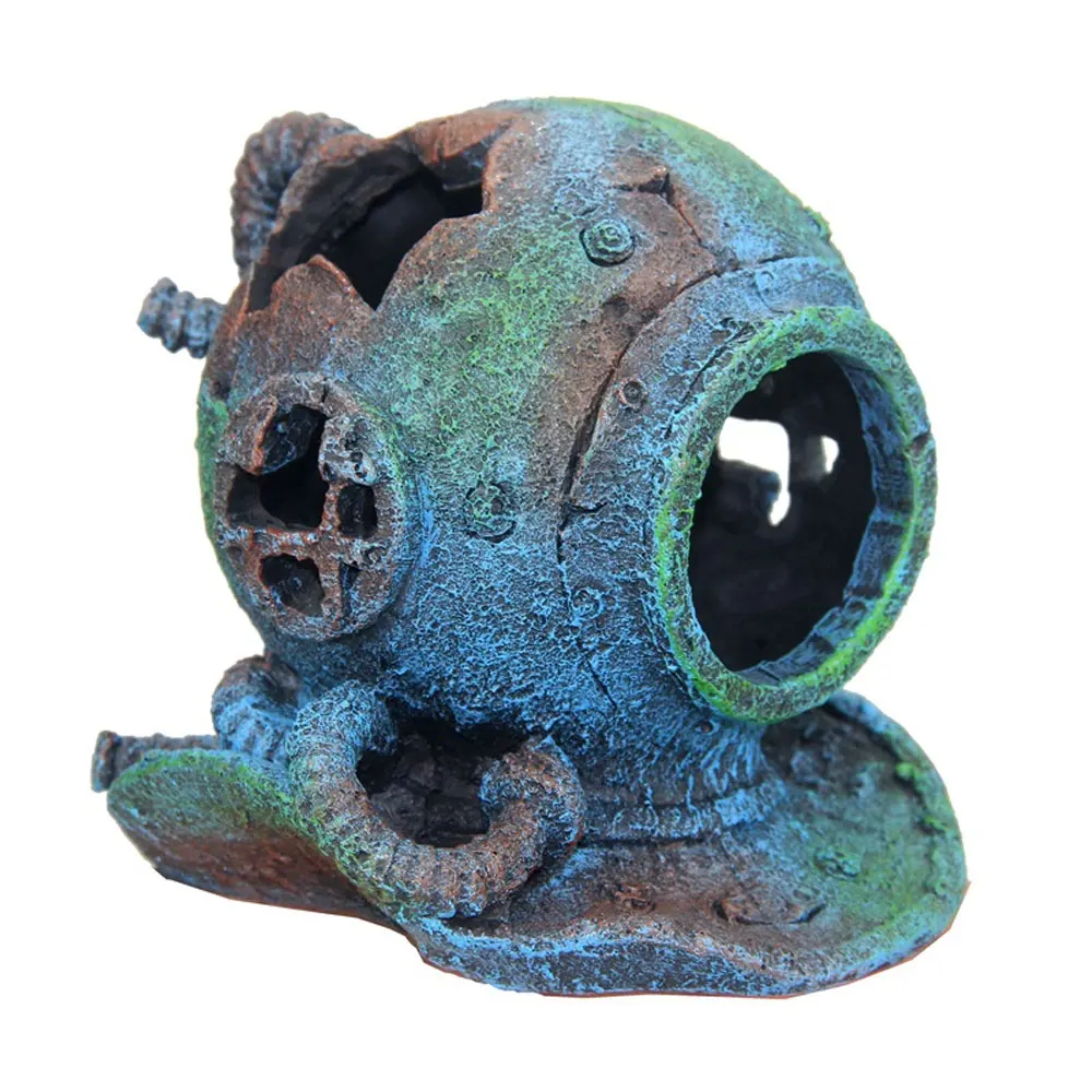 Aquarium Decoration Fish Tank Decoration Ornament Imitation Submarine Fish House Shrimp Nest Resin Cave Aquarium Decor Crafts