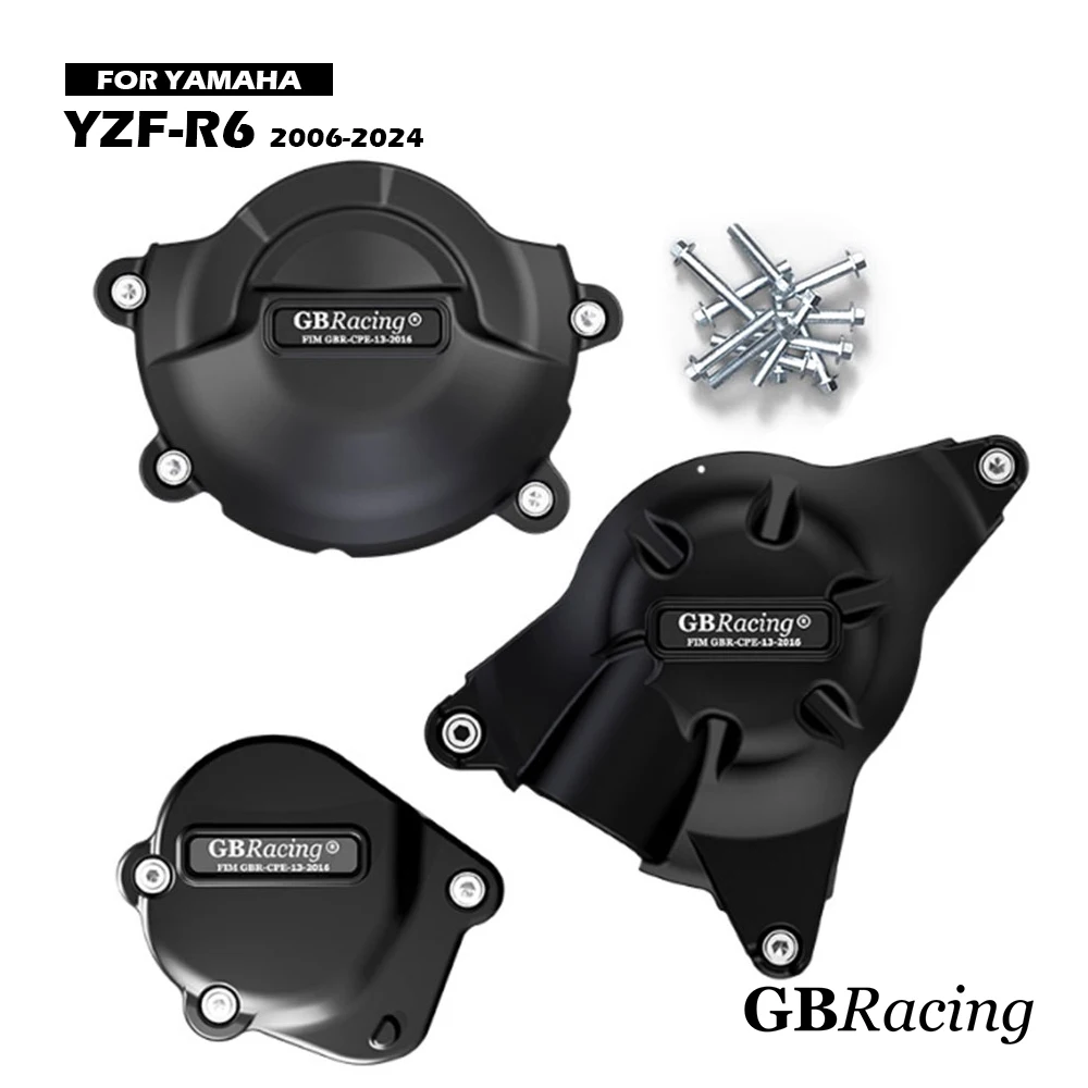 R6 2006-2024 GBRacing Engine Protect Cover For YAMAHA YZF-R5 Motorcycle Clutch Pulse Protection Cover Accessories