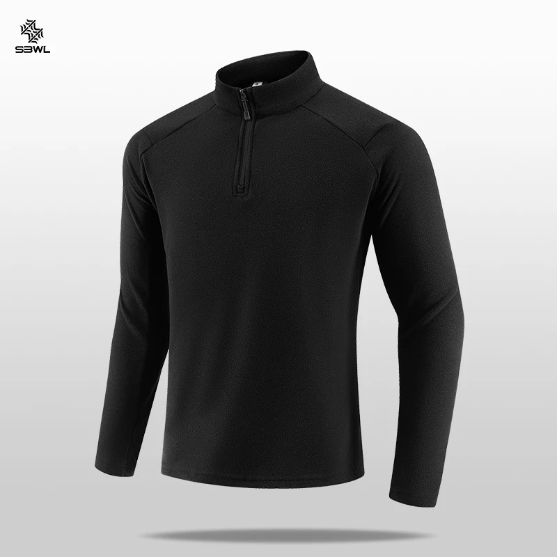 SBWL Autumn/winter high quality men autumn and winter outdoor sports skiing, running and cycling with warm long sleeve T-shirt