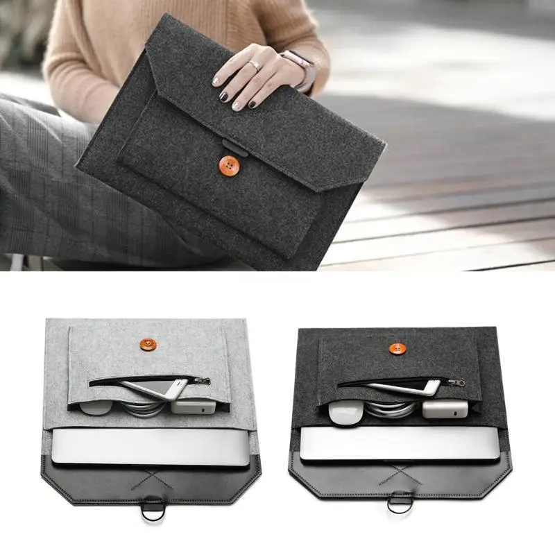 Shock Resistant Felt Laptop Sleeve Bag Case Laptop Sleeve Storage Case Dropship