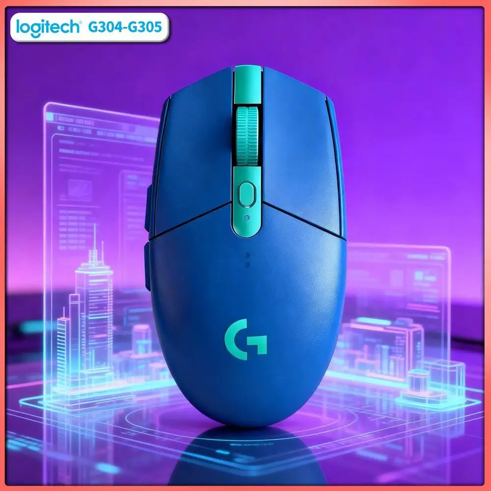 G305 Gaming Mouse, 12000 DPI HERO Sensor, 6 Programmable Buttons, 250h Battery, Logitech LIGHTSPEED PC Mac Compatible