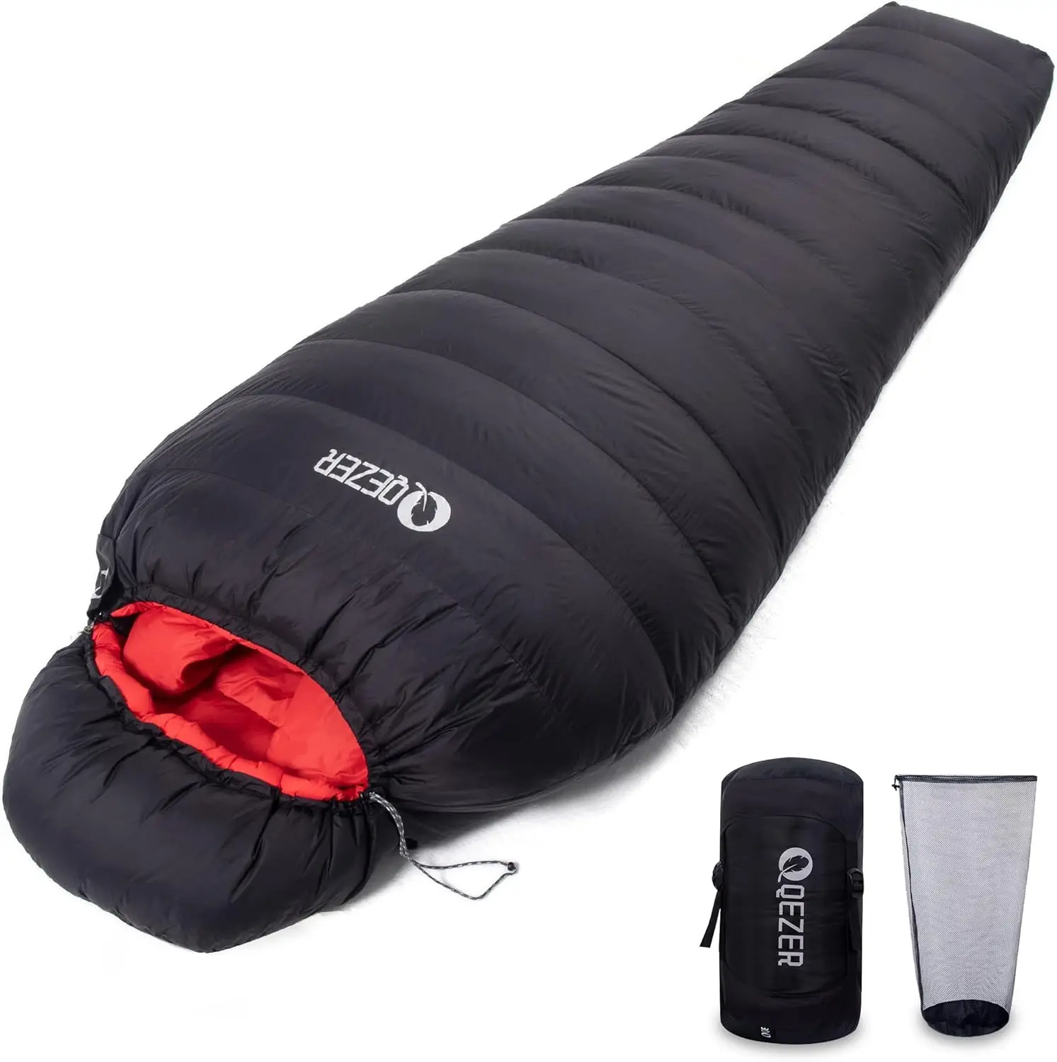 Ultralight Down Sleeping Bag for Adults with 600 Fill Power, Compact Sleeping Bag with Compression Sack for Backpacking, Hiking