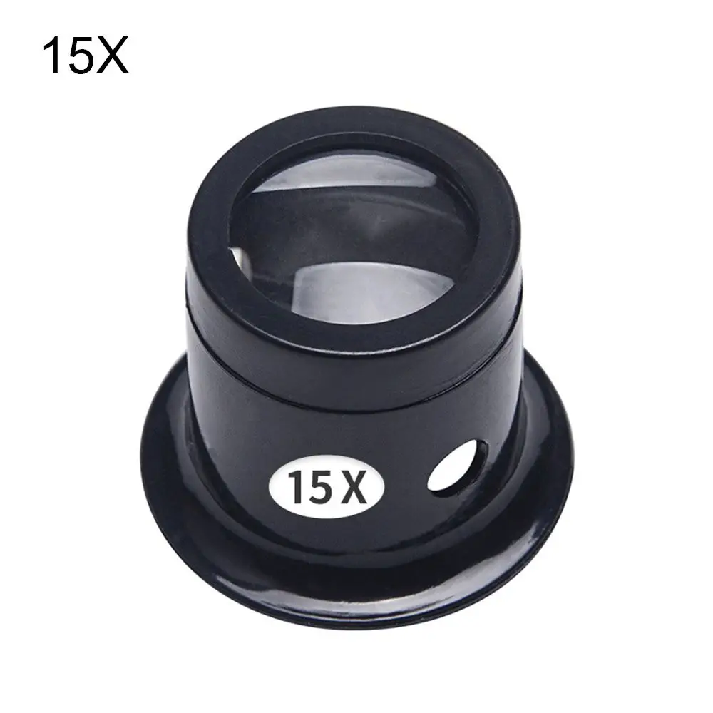 

2 шт. портативная мини 3X 5X 10X 15X 20X ювелирная лупа для глаз монокулярная петля лупа увеличительное стекло
