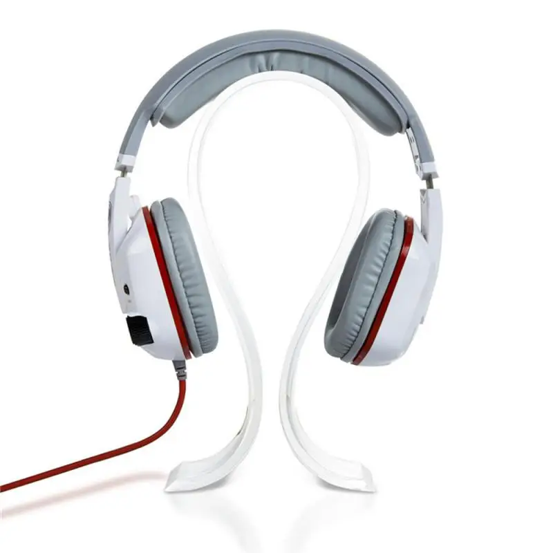 Headphone Stand Transparent Save Space Easy To Use Durable Fashionable Transparent Headphone Hanger Desk Headphone Stand Smooth