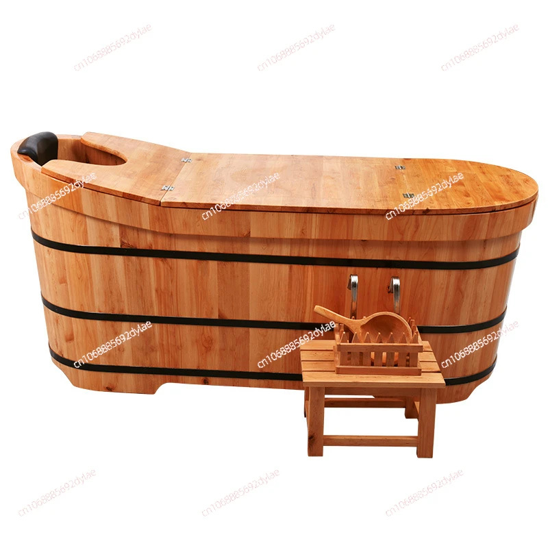 Bathtub Bucket Made of Solid Wood and Cedarwood for Adults