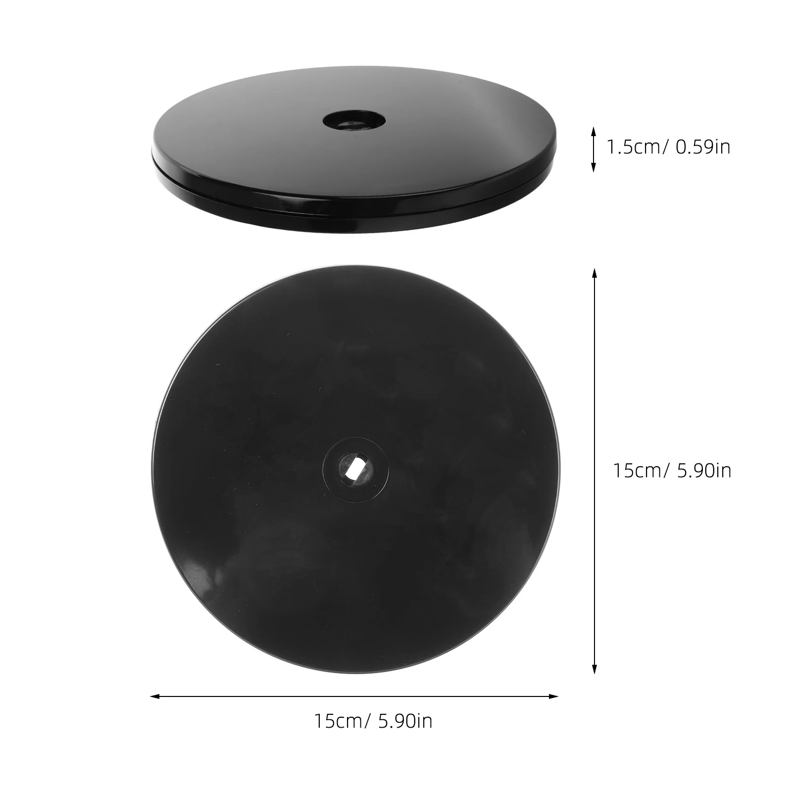 

Rotating Display Disk for Jewelry Glasses Plastic Stand Swivel Base Mini Turntable Rotating Tray Compact Size Decorative Stand