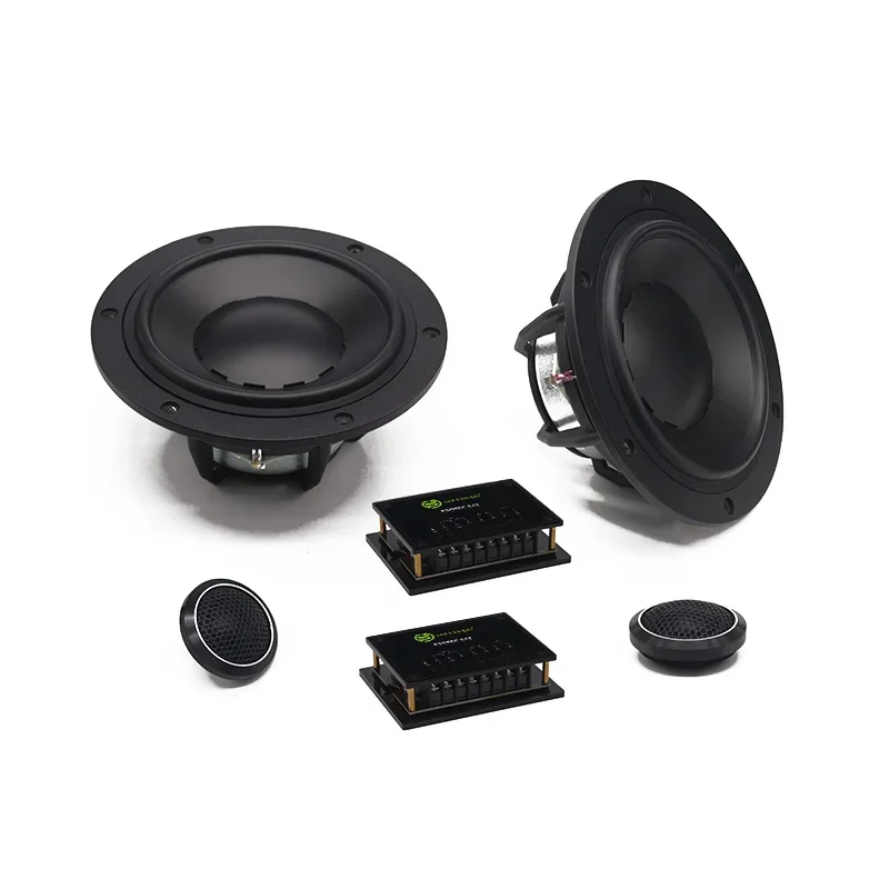 Sennuopu Car Power Audio Subwoofer Loudspeakers Car Speakers Aluminum Copper 6.5 Inch 2-way Black 12V Universal 4 Ohms 4 Kg P65