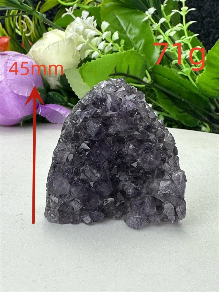 Natural Amethyst Crystal Cave Quartz Raw Crystal Healing Stone Crafts Purple Mineral Crystal Rock Herbarium Decoration Feng Shui