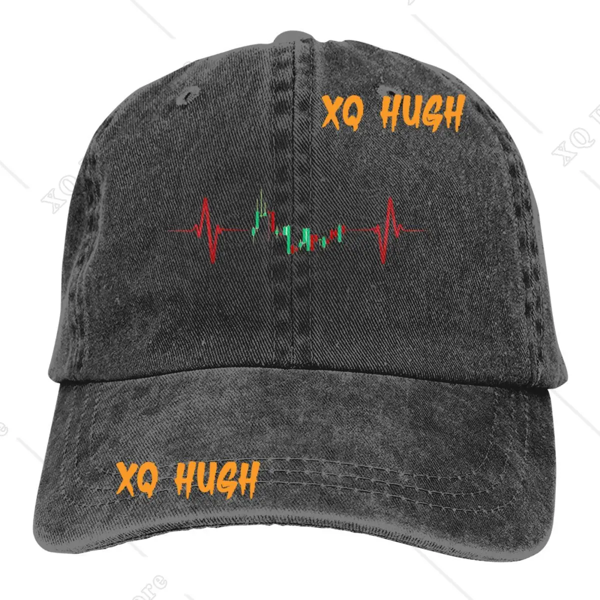 Trader Heartbeat Bitcon Retro Hat Cotton Outdoor Sun Protaction Caps Unisex Casual Snapback Hats