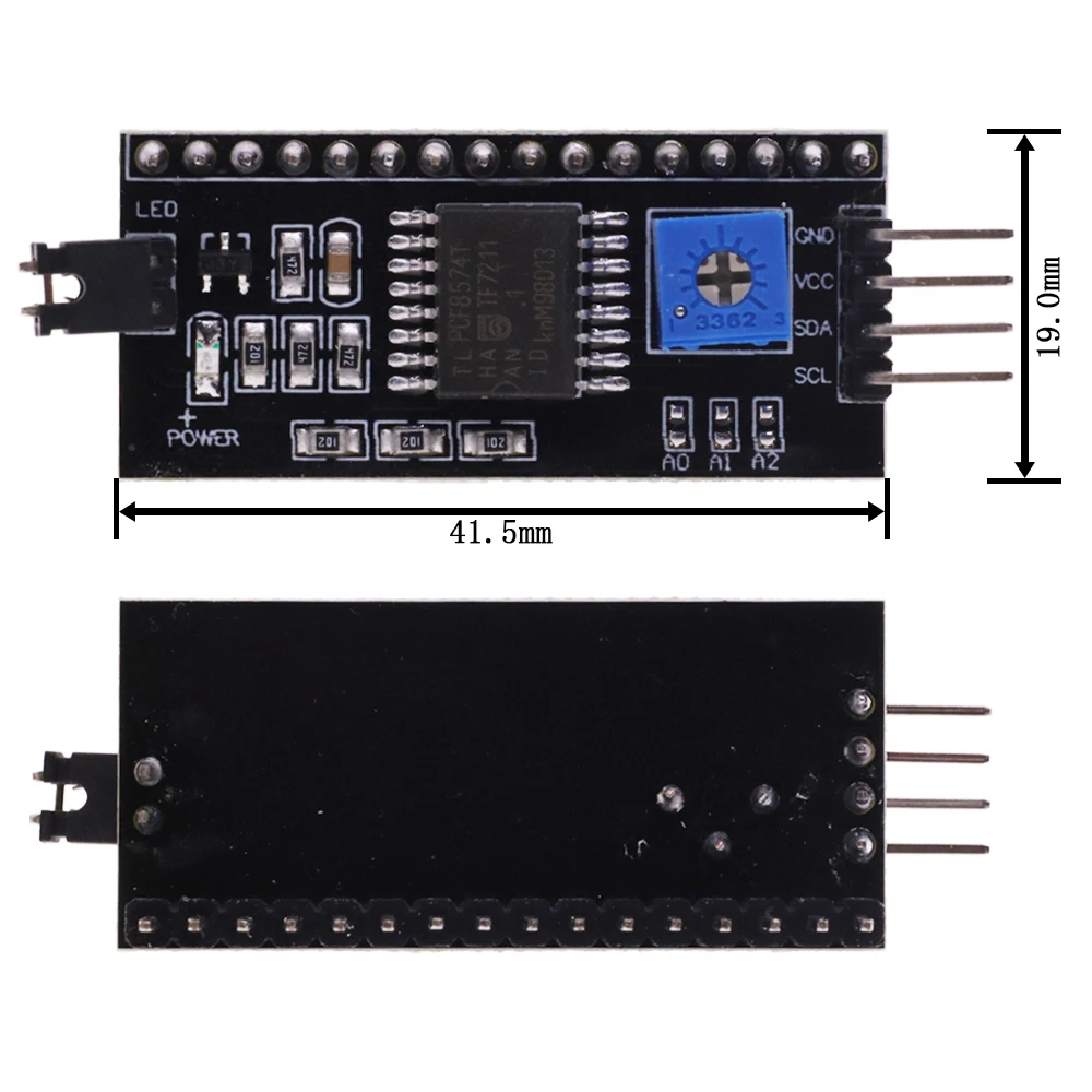 PCF8574T PCF8574 IIC/I2C / Interface LCD 1602 2004 LCD Adapter Plate for Arduino