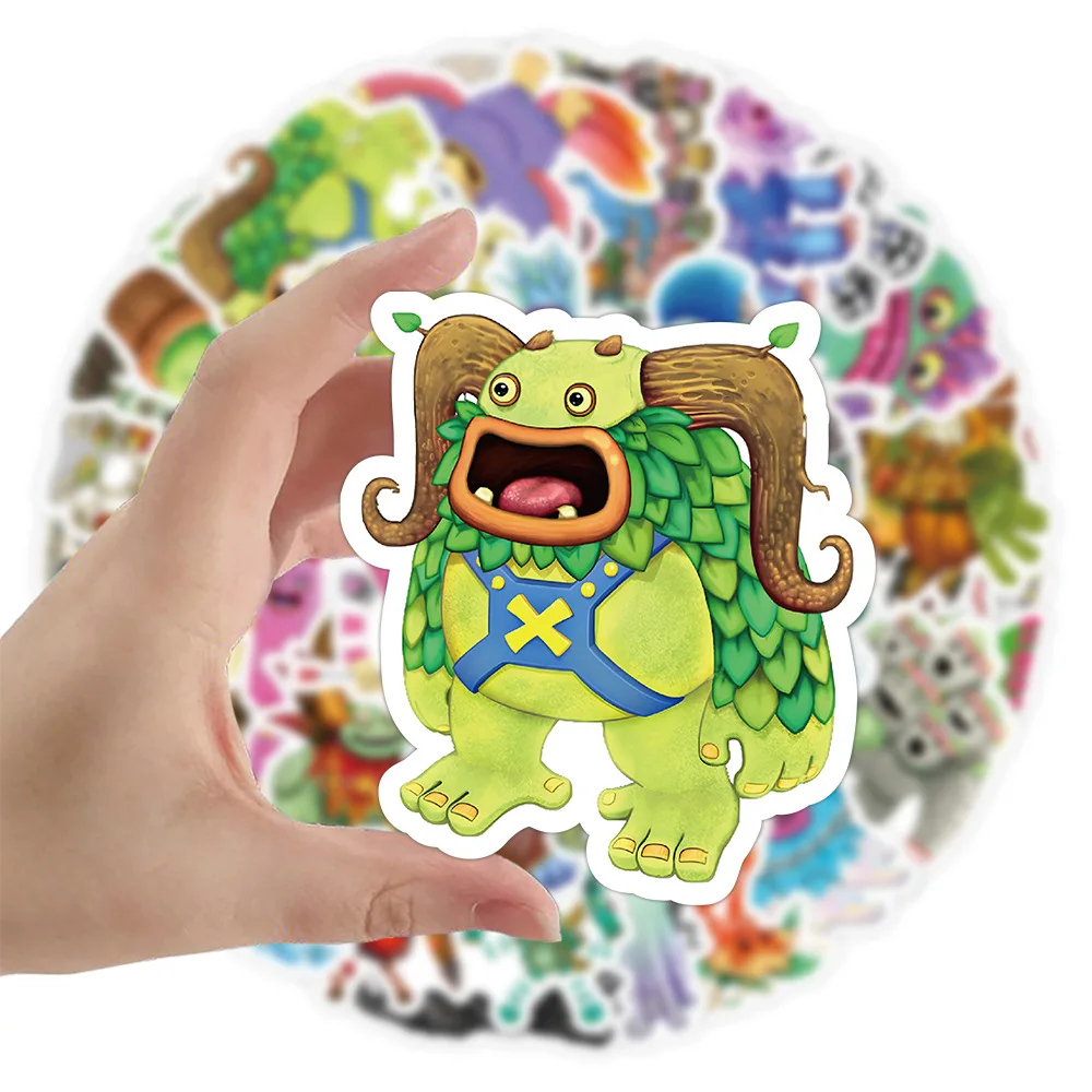 10/30/50PCS Game My Singing Monster Stickers Cute Cartoon Decals DIY Waterproof Laptop Phone Skateboard Bike Kids Sticker Toys