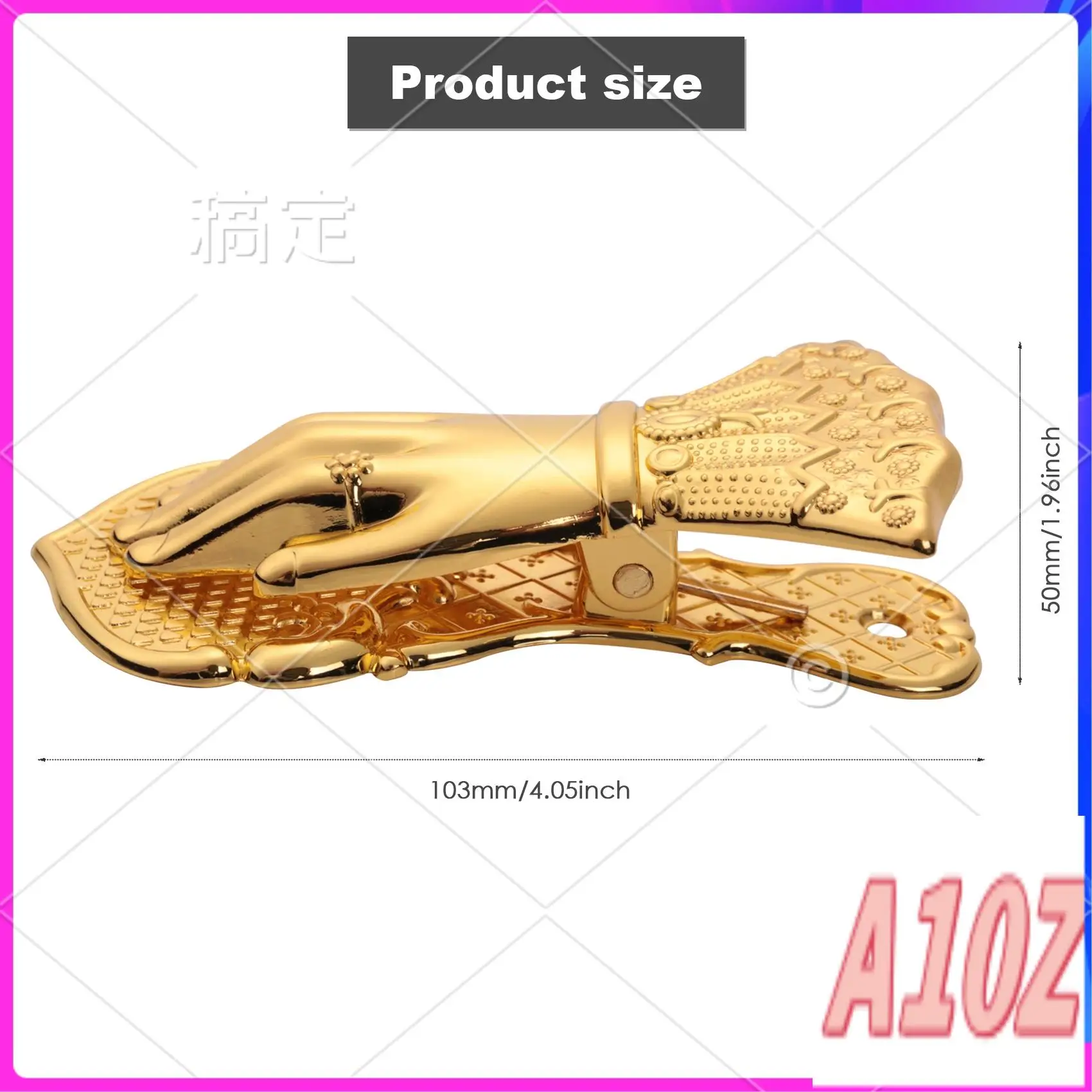 

0Z-Luxury Chic Office Paper Storage Clip Ins Wrought Gold Vintage Hand Shape Alloy Document Handbook Storage Clip Home Sealing C
