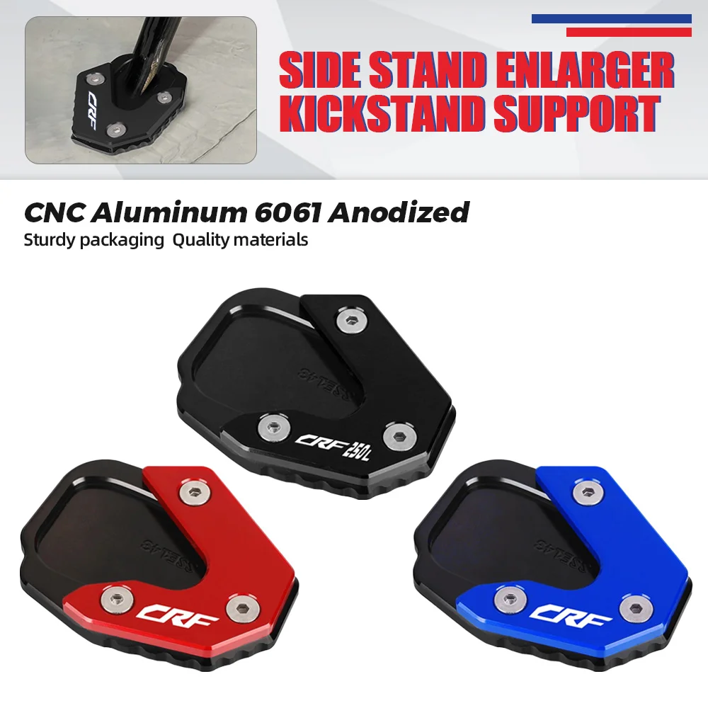 For Honda CRF250L CRF 250 CRF250 L 2013 2014 2015 2016 Kickstand Extension Foot Side Stand Pad Support Plate Enlarge Stand