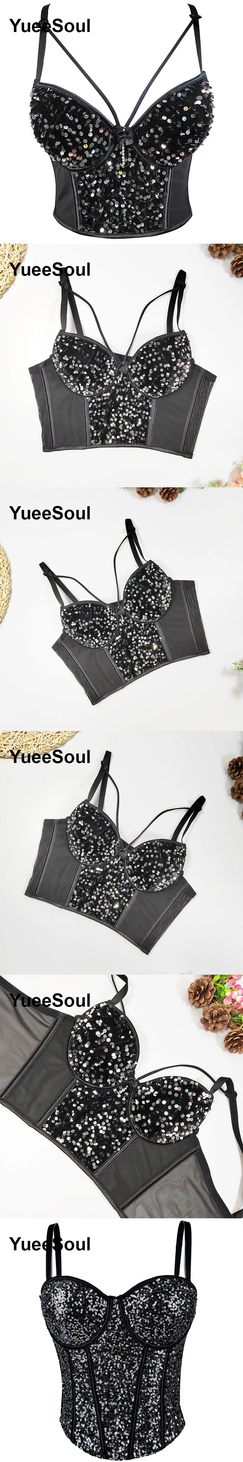Black Y2K Tops White Rhinestone Sequins Tassel Slim Crop Top New Gothic Party Club Wedding High Street Sexy Corset Top Camis