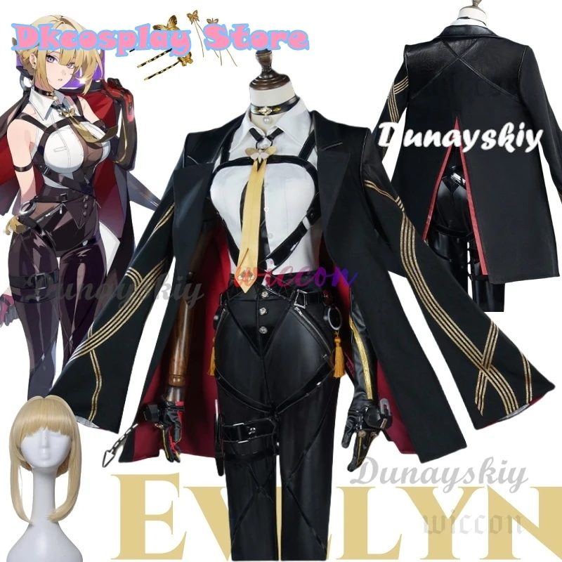 Game Zenless Zone Zero Cosplay Costume Evelyn Cosplay Costume ZZZ Women Costume Wig Evelyn Chevalier Cosplay Carnival Roleplay