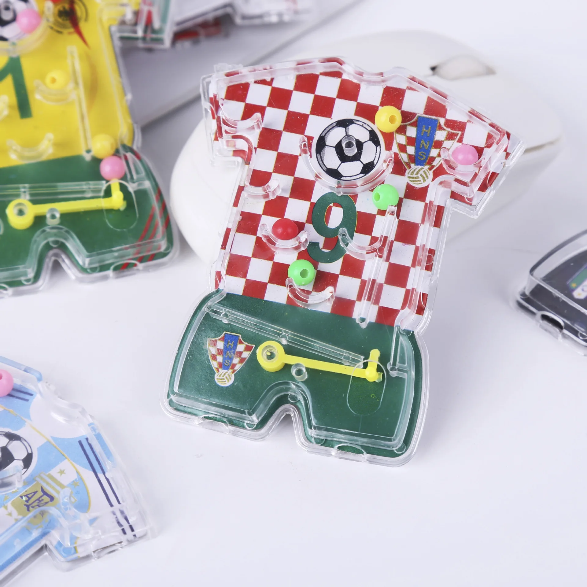 10/5pcs Soccer Maze Toy Football Theme Pinball Game Kids Birthday Party Favors Goody Bag Pinata Fillers Christmas Gift Supplies