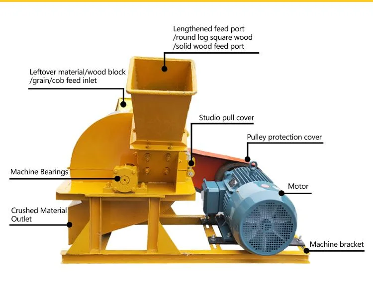 Sawdust machine Edible fungus Wood crusher Garden wood branch shredder Multi-function