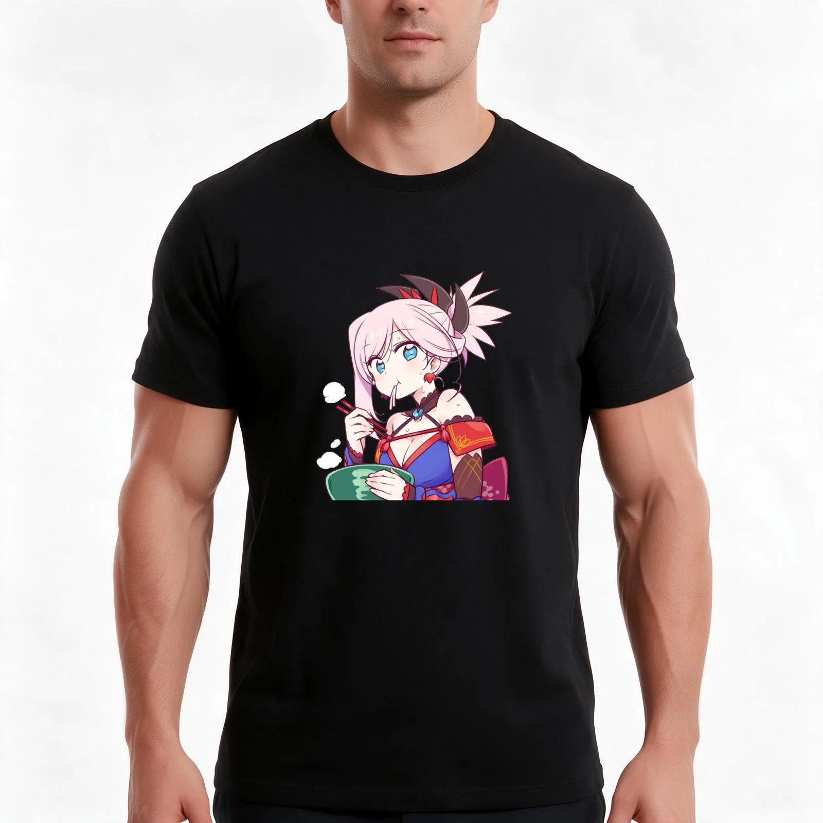 miyamoto musashi T-Shirt Summer Casual Cotton Tee Oversized Streetwear Tops Vintage Graphic Print Loose Fit Short Sleeve