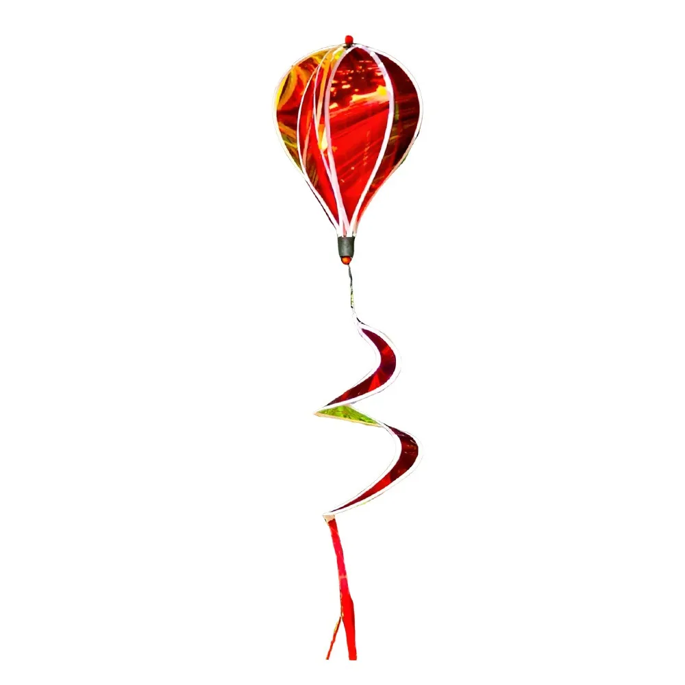 Giant Size Hot Air Balloon Spinners Rainbow Colors Plastic Material Rotating Sequins Color-changing Film Striped Tie Dye