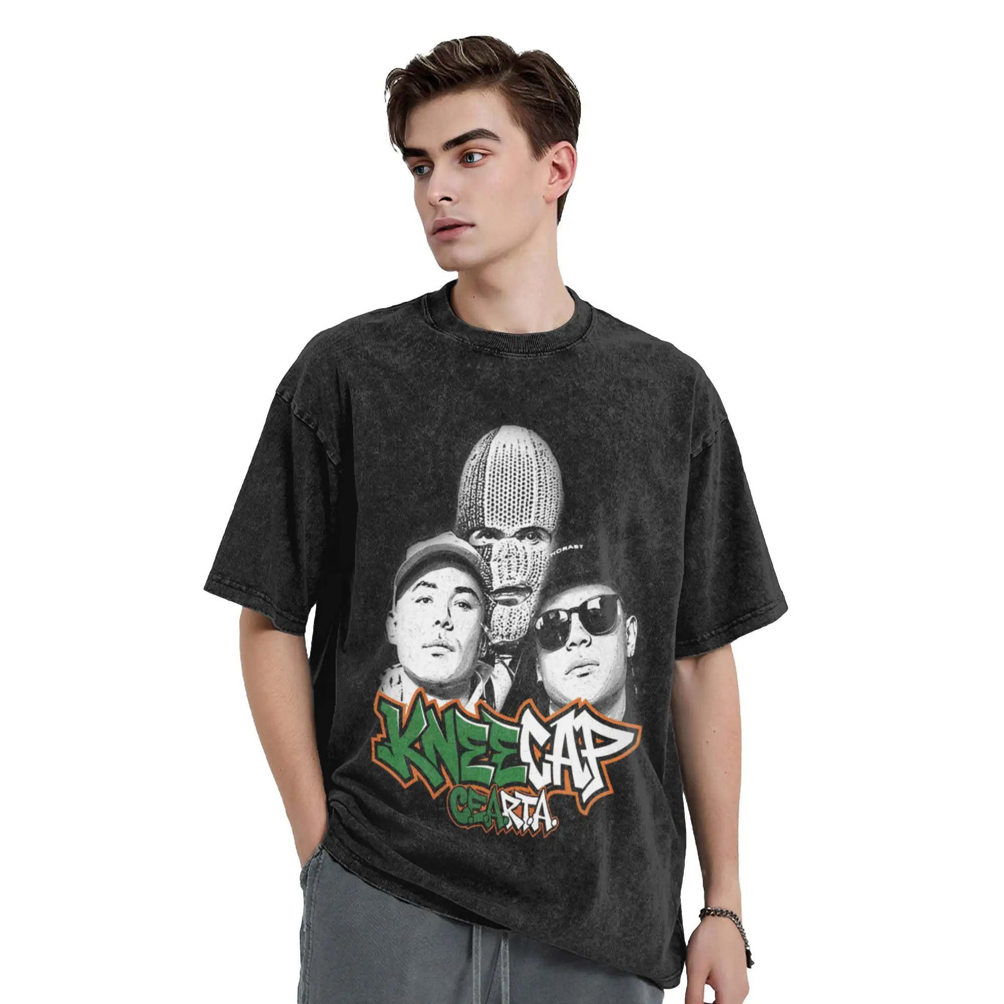 Kneecap C E A R T A - Rights Unique Chic A T-Shirt Oversized Short Sleeve Men's Women's Cotton Tees Tops