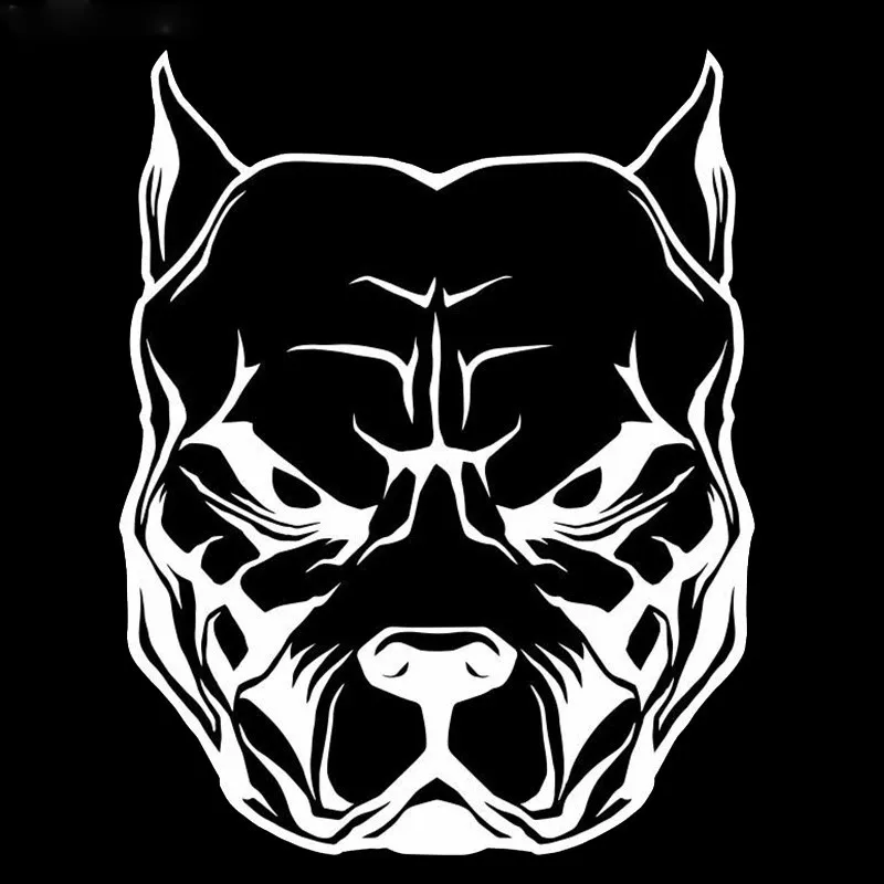 Motorcycle Sticker Dog Pattern Pit Bull Pitbull Reflective Car Stickers Moto Auto Decal Funny JDM Vinyl on Car Styling 19*15cm