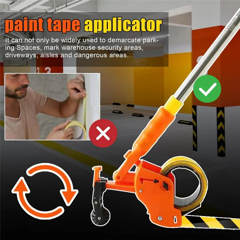 【A87T】Wand Vloertegel Plakken Verfroller Masking Applicator Lange Steel Schilder Tape Dispenser Machine Schoonheid Naad