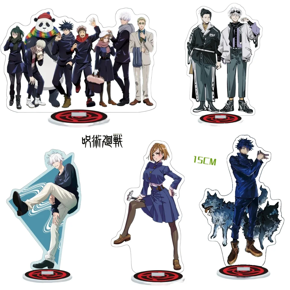 

15cm Anime Jujutsu Kaisen Cosplay Figure Acrylic Stand Model Cool Gojo Men Women Anime Lovers Collect Desktop Decoration Gifts