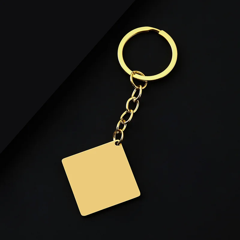 10pcs /lot Stainless Steel Keychains  Personalized keyrings DIY Jewelry Gift