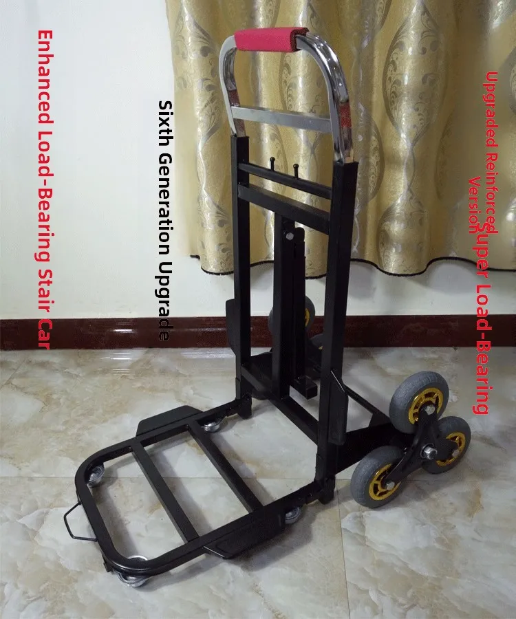 

Heavy Du Hand-Pulled Cart Lage Climbing Tru Triangular Wheel Load King Stair Climbing Vehicle Portable op Cart